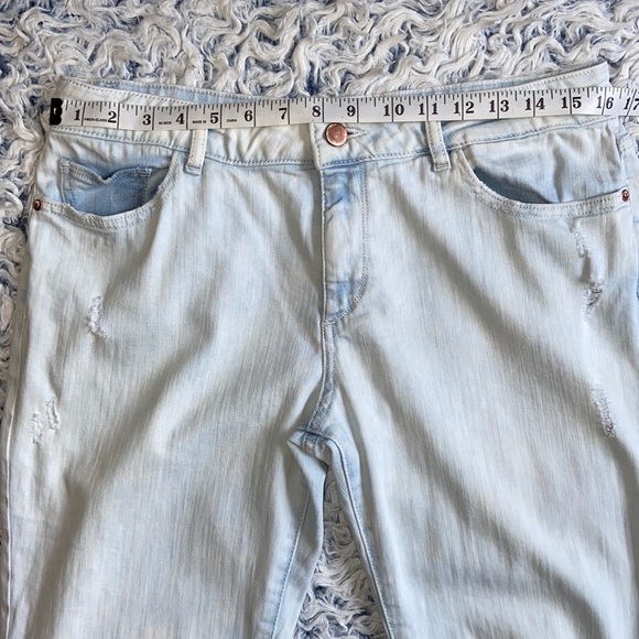 DL1961 Margaux Instasculpt Ankle Skinny Distressed Stretch Blue Jeans Size 29 - Picture 11 of 13